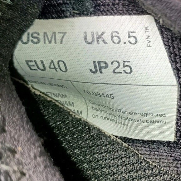 On Running Cloudeasy Black Rock Men 7 / Women 8.5 EU 40 Swiss Engineering Shoes main image 13